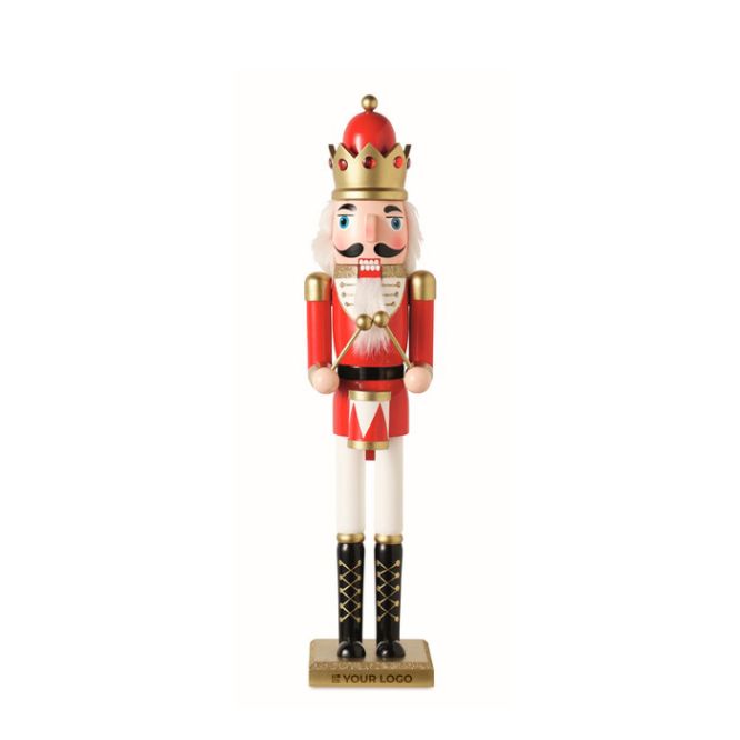 Muñeco decorativo de personaje cascanueces de madera con base estable