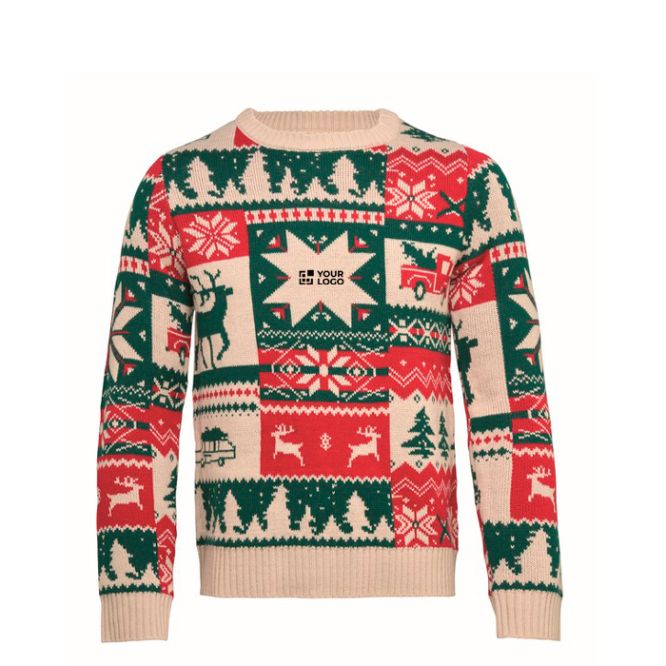 Jersey navideño de punto 100% acrílico con talla única talla S-M