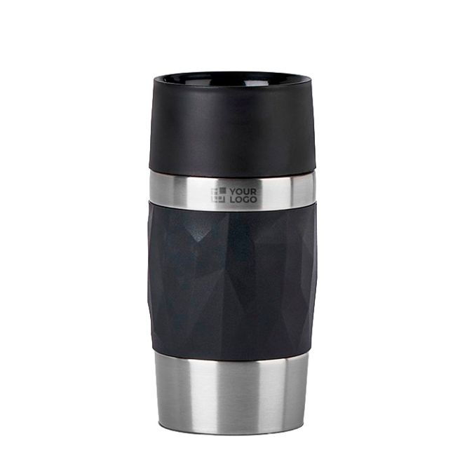 Vaso take away térmico de acero inoxidable antifugas compacta