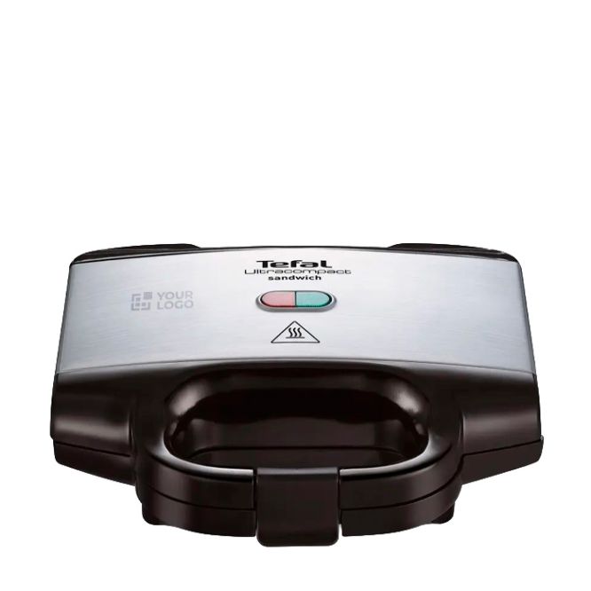 Parrilla de contacto con placas antiadherentes y cierre seguro Tefal