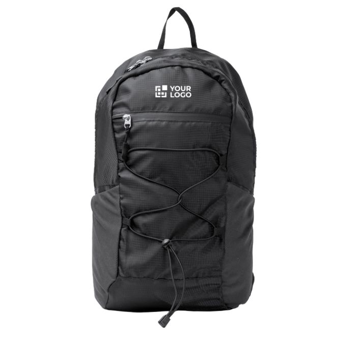 Mochila deportiva con bolsillos de rejilla y cuerdas elásticas