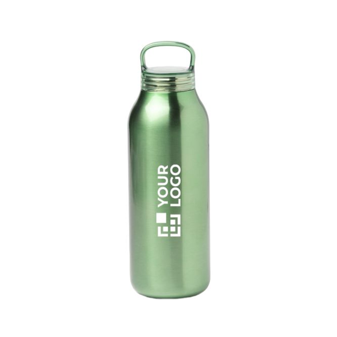 Botella termo de acero inoxidable con tapa translúcida a rosca 500ml