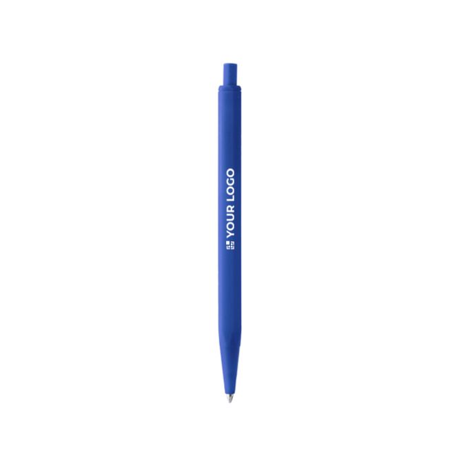 Bolígrafo pulsador con cuerpo hexagonal mate tinta azul