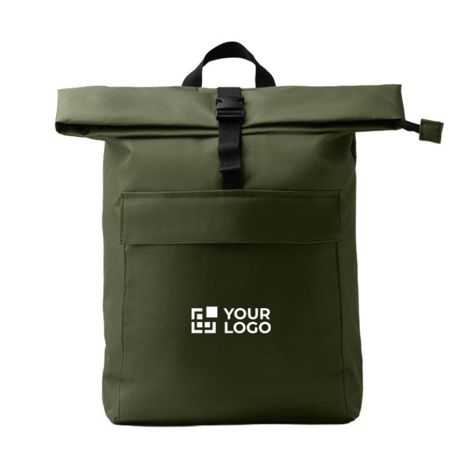 Mochila de poliéster eco con compartimento principal extensible 15''