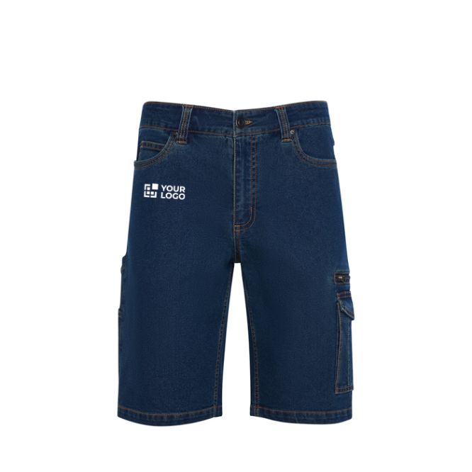 Bermuda vaquera de algodón unisex con bolsillos multiusos 370g/m² Roly