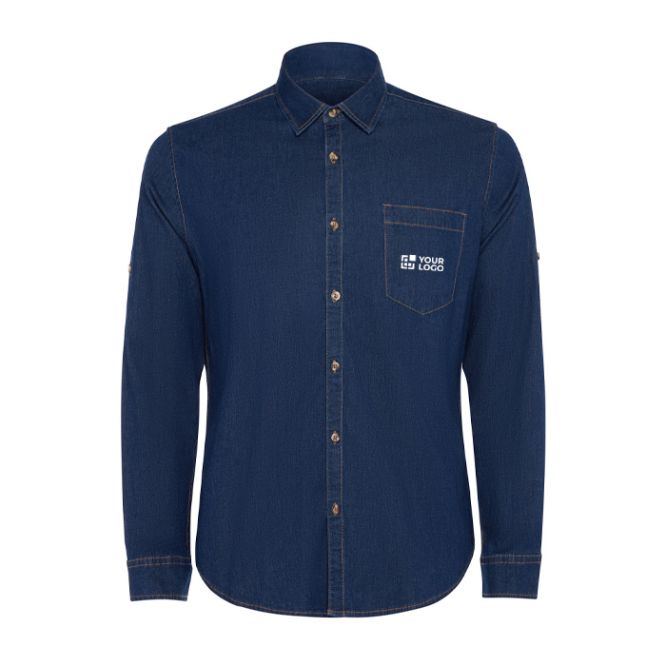 Camisa vaquera de algodón con tejido stretch 210g/m² Roly Direct Lujan