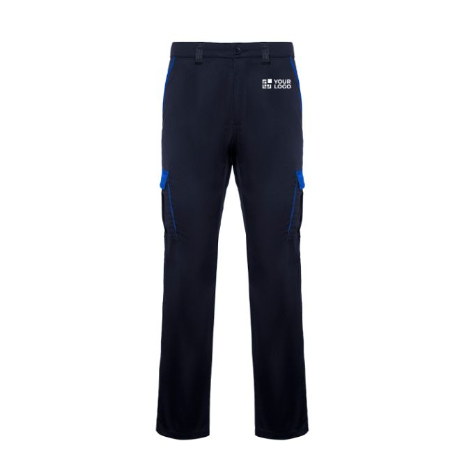 Pantalón largo multibolsillos unisex con contraste 250 g/m2 Roly Trooper