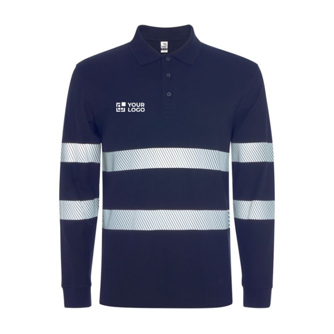 Polo de manga larga unisex de alta visibilidad 220 g/m2 Roly Foran L/S