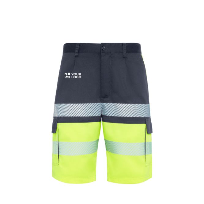 Bermuda bicolor multibolsillos de alta visibilidad unisex 210 g/m2 Roly Lada