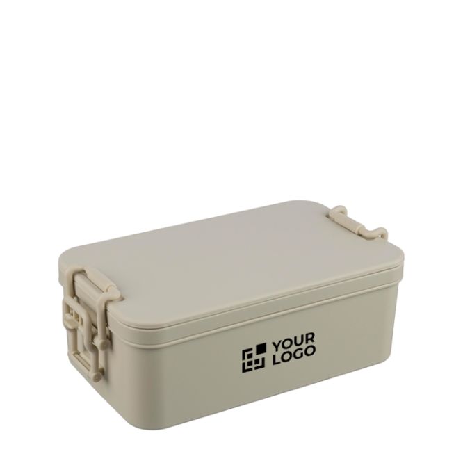 Fiambrera apilable de dos pisos con set de cubiertos 2.2 L