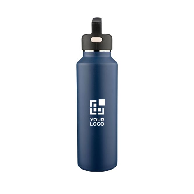 Botella acero inoxidable de doble pared con tapa de transporte 600ml