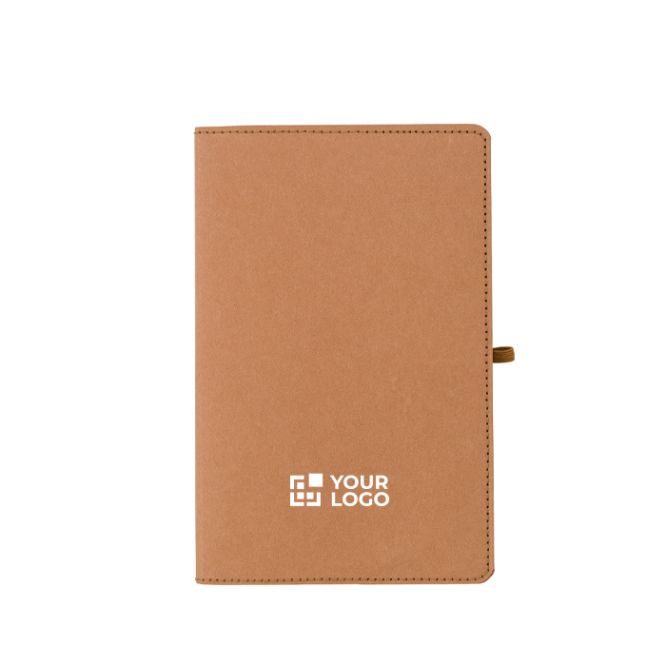 Libreta de kraft lavado con diseño flexible A5 y hojas a rayas