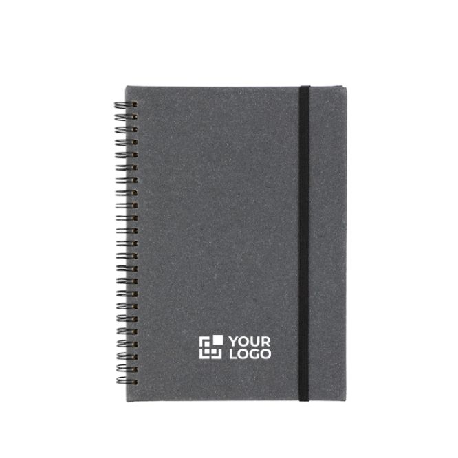 Cuaderno de piel sintética reciclada A5 con hojas a rayas
