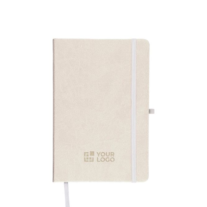 Libreta tapa de PU reciclado con marcapáginas A5 y hojas a rayas