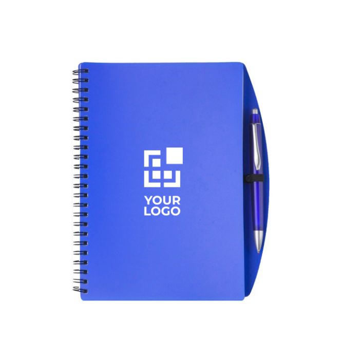 Libreta de tapa dura y bolígrafo a juego A5 hojas a rayas