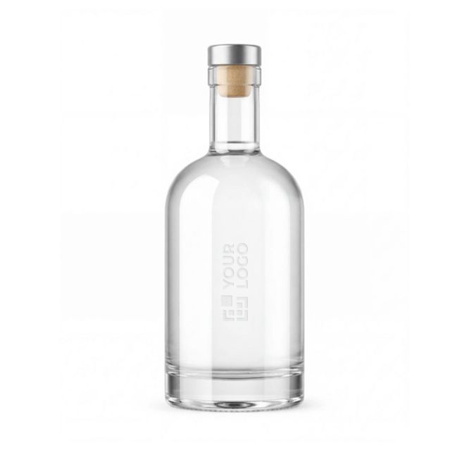 Botella de cristal con tapón de aluminio y capacidad de 750ml