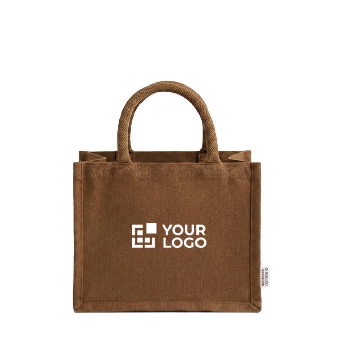 Bolsa mediana de algodón reciclado con interior laminado 220g/m²