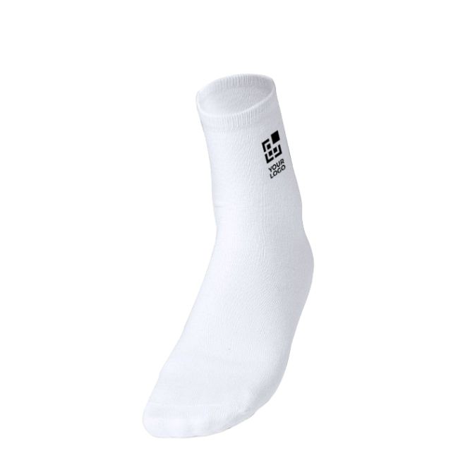 Calcetines blancos de poliéster para sublimación de talla única L-XL