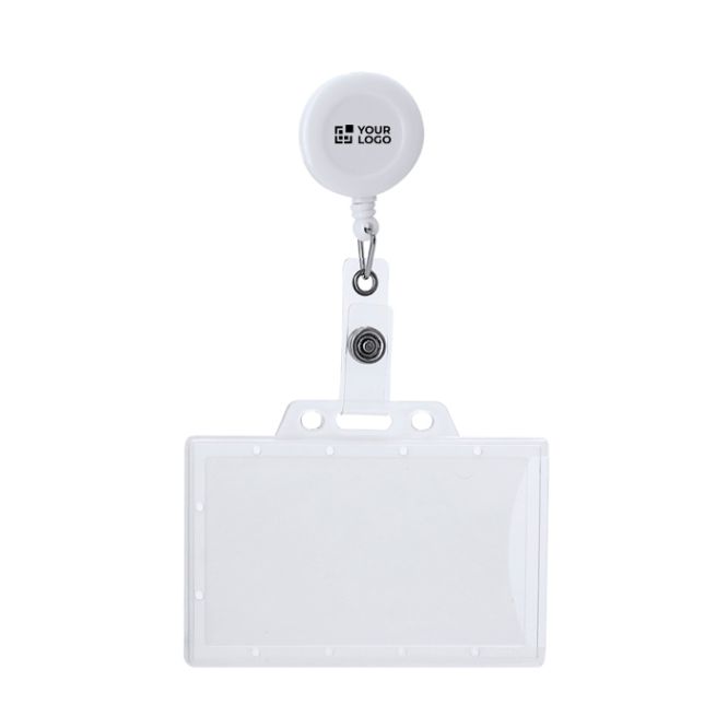 Lanyard extensible con portatarjetas rígido y cuerda de 70cm