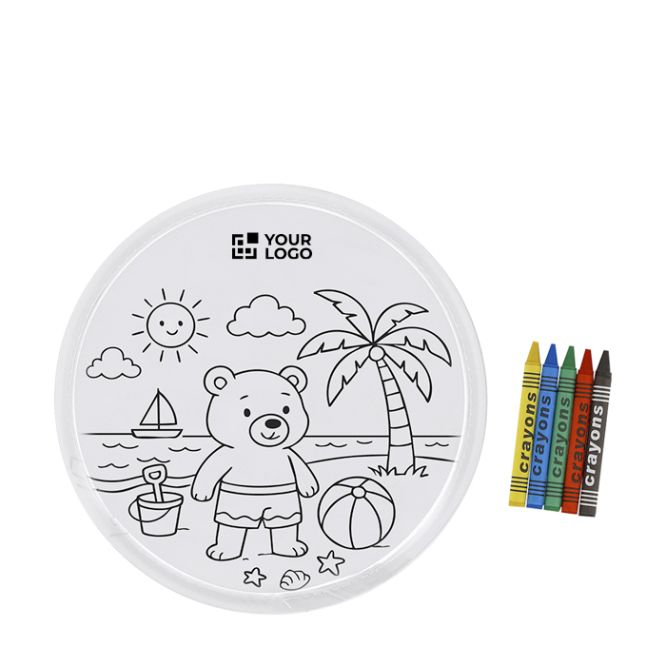 Frisbee infantil de tejido non-woven con zona para colorear