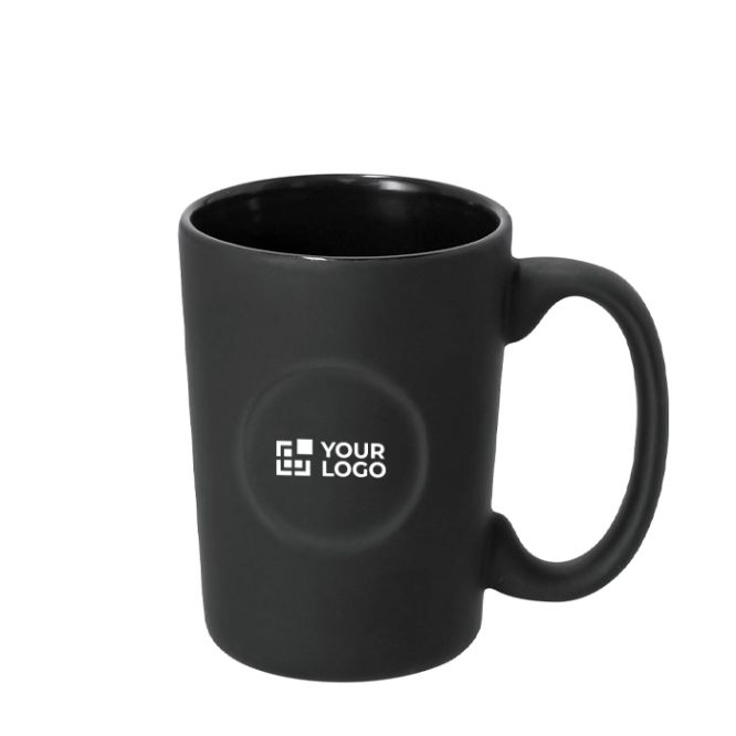 Taza de cerámica con acabado mate y marcaje con brillo 400ml