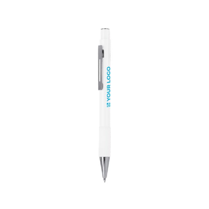 Bolígrafo de aluminio reciclado con acabado mate tinta azul