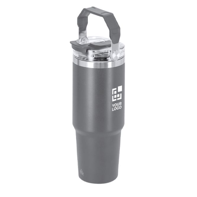 Vaso térmico de acero inoxidable y doble pared con asa 900ml