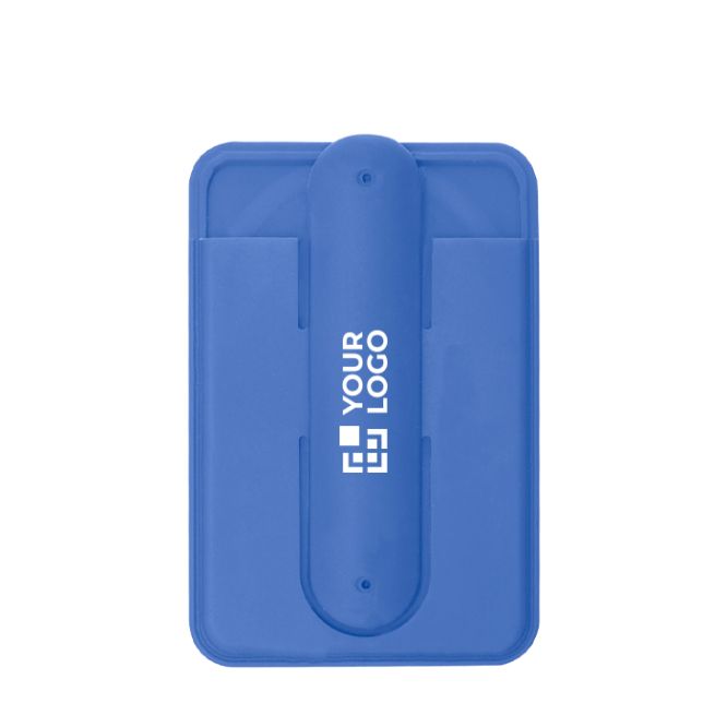 Tarjetero de silicona con soporte de móvil con asas plegables