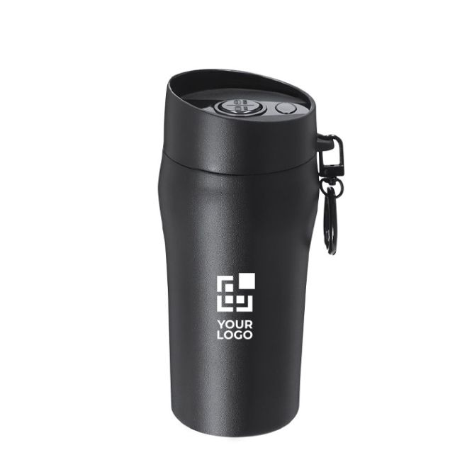 Vaso térmico de acero inoxidable reciclado y apertura por botón 280ml