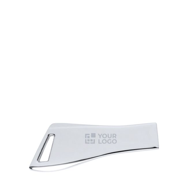 USB de metal con diseño innovador y ranura para colgarlo