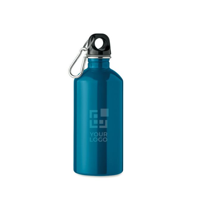 Botella acero inoxidable reciclado con mosquetón 500 ml