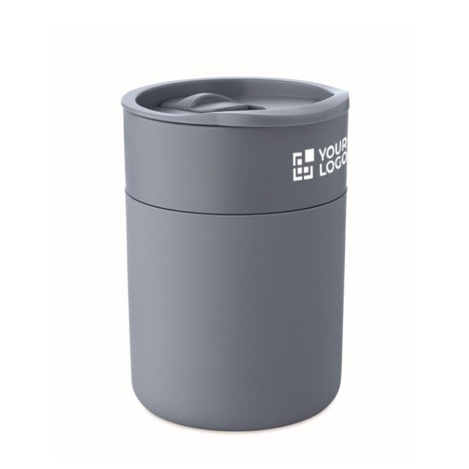 Vaso de plástico y silicona con tapa corredera 330ml