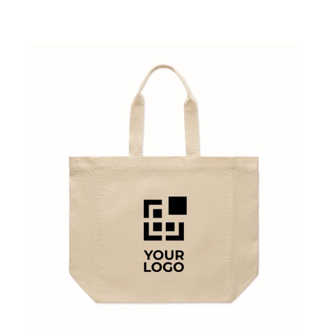 Bolsa tote bag de algodón con fuelle y asas 220 g/m²