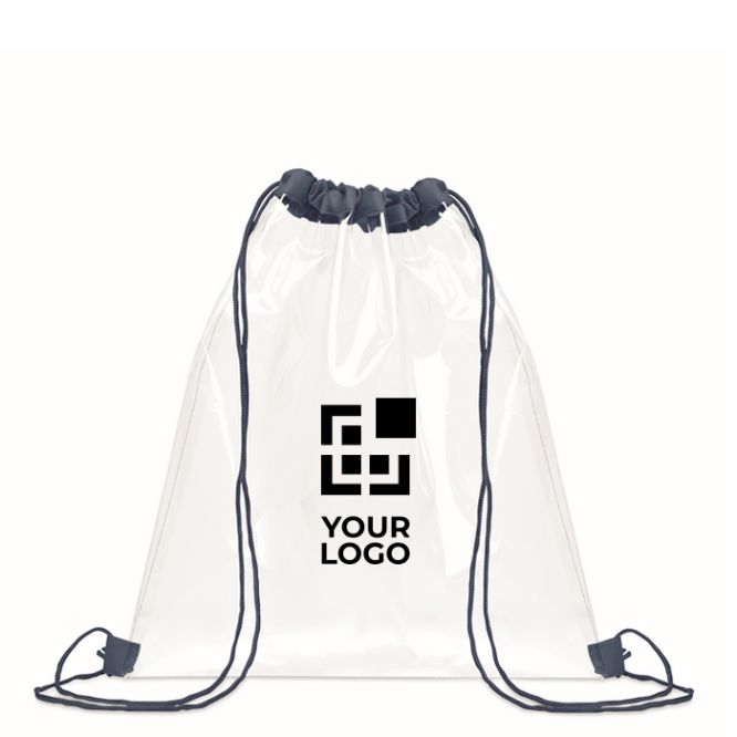 Bolsa de cuerdas de plástico transparente con cordones