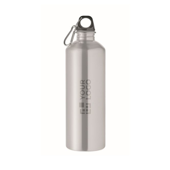 Botella de acero inoxidable reciclado con mosquetón 1L