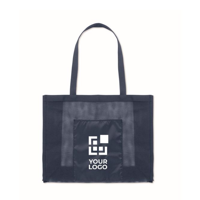Bolsa de compra de malla RPET con bolsillo frontal 20L
