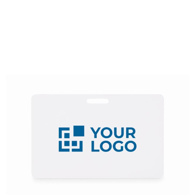 Identificador para lanyard en plástico rígido 54 x 86 mm