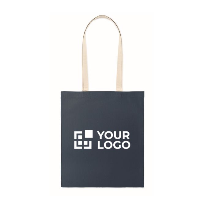 Bolsa de compra de algodón con asas largas 140 g/m²