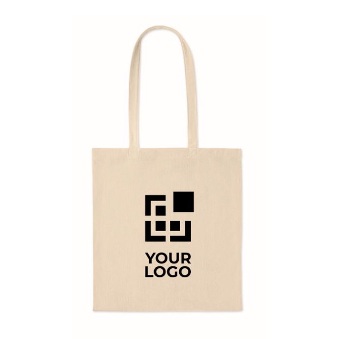 Bolsa de compra de pana poliéster con asas largas 220 g/m²