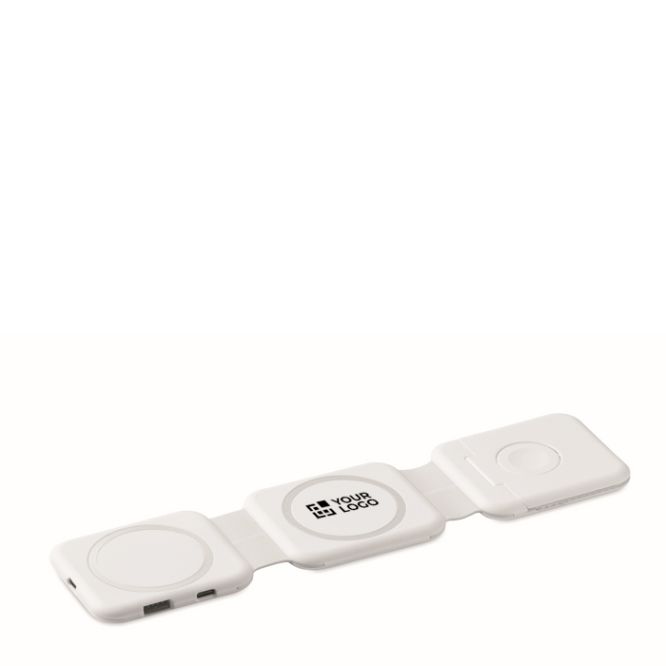 Base de carga magnética de ABS con hubs USB integrados 15W
