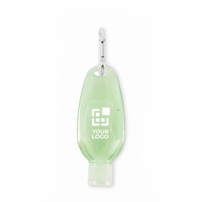Bote rellenable de aloe vera con mosquetón aluminio 50ml