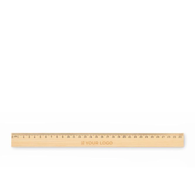 Regla de madera de pino 30 cm con doble escala