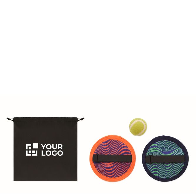 Juego atrapa pelotas de neopreno con bolsa malla RPET