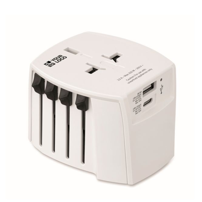 Adaptador de viaje compacto de 30 W con USB-A y USB-C