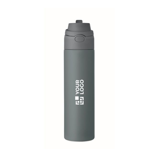 Botella de acero inoxidable reciclado con pajita 2 en 1 650ml