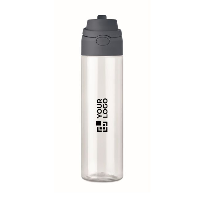 Botella de RPET con pajita 2 en 1 y asa antigoteo 700 ml