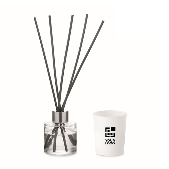 Set aromático con difusor de fragancia y vela de cera vegetal