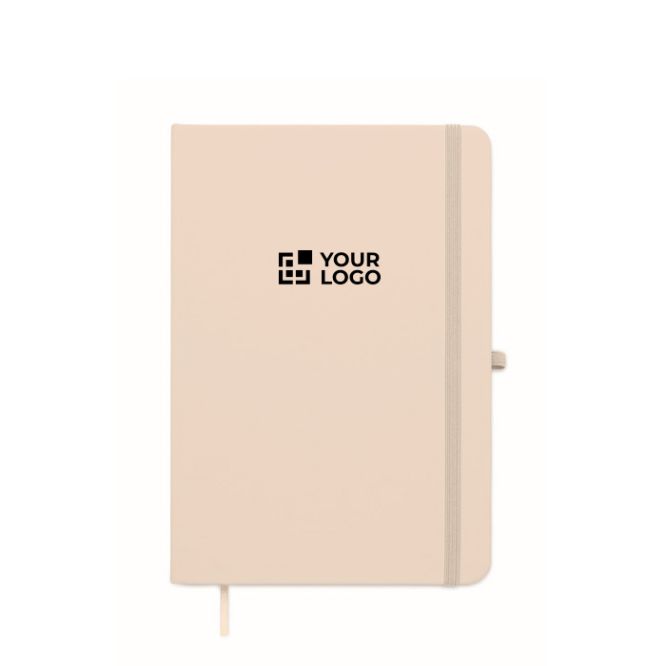 Libreta de tapa rígida de piel sintética reciclada A5 hojas a rayas