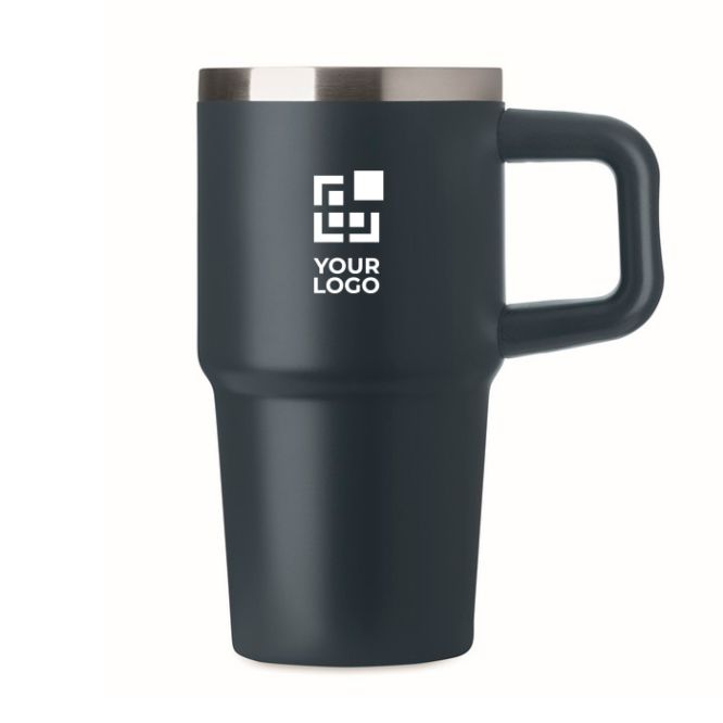 Vaso térmico de acero inoxidable reciclado con tapa y pajita 500ml