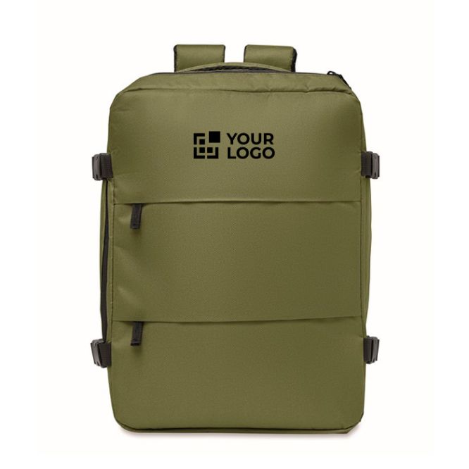 Mochila de cabina extensible de RPET 600D con múltiples bolsillos 20L